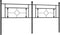 vidaXL - Hoofdbord - 193 - cm - metaal - zwart