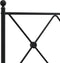 vidaXL - Hoofdbord - 193 - cm - metaal - zwart