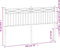 vidaXL - Hoofdbord - 193 - cm - metaal - zwart