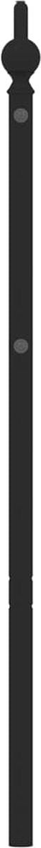 vidaXL - Hoofdbord - 193 - cm - metaal - zwart