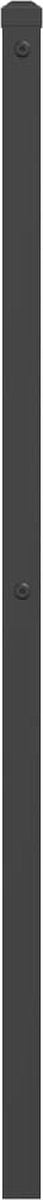 vidaXL - Hoofdbord - 193 - cm - metaal - zwart