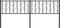 vidaXL - Hoofdbord - 193 - cm - metaal - zwart