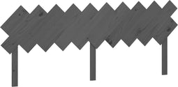 vidaXL - Hoofdbord - 196x3x80,5 - cm - massief - grenenhout - grijs