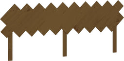vidaXL - Hoofdbord - 196x3x80,5 - cm - massief - grenenhout - honingbruin