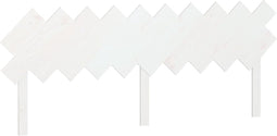 vidaXL - Hoofdbord - 196x3x80,5 - cm - massief - grenenhout - wit