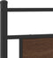 vidaXL - Hoofdbord - 200 - cm - bewerkt - hout - en - staal - bruin - eikenkleurig