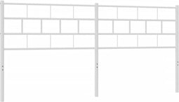 vidaXL - Hoofdbord - 200 - cm - metaal - wit