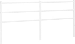vidaXL - Hoofdbord - 200 - cm - metaal - wit