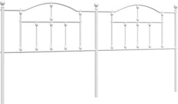 vidaXL - Hoofdbord - 200 - cm - metaal - wit