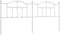 vidaXL - Hoofdbord - 200 - cm - metaal - wit