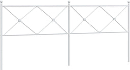 vidaXL - Hoofdbord - 200 - cm - metaal - wit