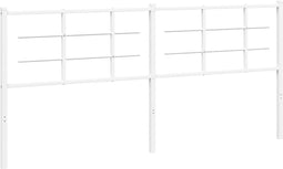 vidaXL - Hoofdbord - 200 - cm - metaal - wit