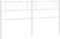 vidaXL - Hoofdbord - 200 - cm - metaal - wit