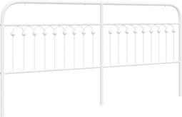 vidaXL - Hoofdbord - 200 - cm - metaal - wit
