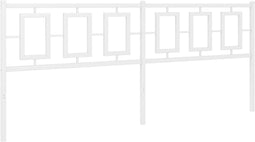 vidaXL - Hoofdbord - 200 - cm - metaal - wit