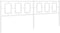 vidaXL - Hoofdbord - 200 - cm - metaal - wit