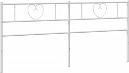 vidaXL - Hoofdbord - 200 - cm - metaal - wit