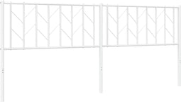 vidaXL - Hoofdbord - 200 - cm - metaal - wit
