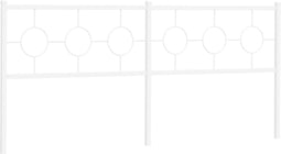 vidaXL - Hoofdbord - 200 - cm - metaal - wit