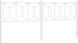 vidaXL - Hoofdbord - 200 - cm - metaal - wit