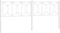 vidaXL - Hoofdbord - 200 - cm - metaal - wit
