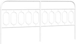 vidaXL - Hoofdbord - 200 - cm - metaal - wit