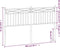 vidaXL - Hoofdbord - 200 - cm - metaal - wit