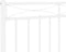 vidaXL - Hoofdbord - 200 - cm - metaal - wit