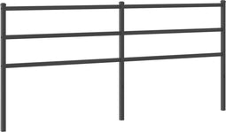 vidaXL - Hoofdbord - 200 - cm - metaal - zwart