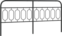 vidaXL - Hoofdbord - 200 - cm - metaal - zwart