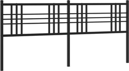 vidaXL - Hoofdbord - 200 - cm - metaal - zwart