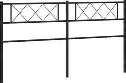 vidaXL - Hoofdbord - 200 - cm - metaal - zwart