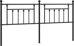 vidaXL - Hoofdbord - 200 - cm - metaal - zwart