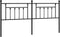 vidaXL - Hoofdbord - 200 - cm - metaal - zwart