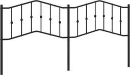 vidaXL - Hoofdbord - 200 - cm - metaal - zwart
