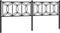 vidaXL - Hoofdbord - 200 - cm - metaal - zwart