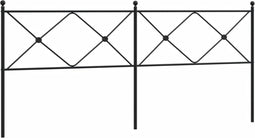 vidaXL - Hoofdbord - 200 - cm - metaal - zwart