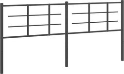 vidaXL - Hoofdbord - 200 - cm - metaal - zwart
