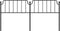 vidaXL - Hoofdbord - 200 - cm - metaal - zwart