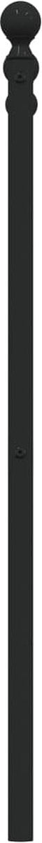 vidaXL - Hoofdbord - 200 - cm - metaal - zwart