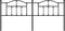 vidaXL - Hoofdbord - 200 - cm - metaal - zwart