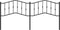 vidaXL - Hoofdbord - 200 - cm - metaal - zwart