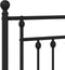 vidaXL - Hoofdbord - 200 - cm - metaal - zwart