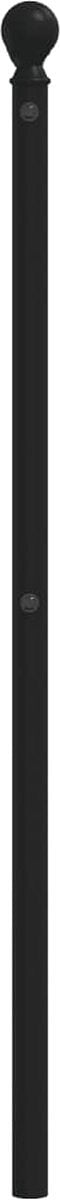 vidaXL - Hoofdbord - 200 - cm - metaal - zwart