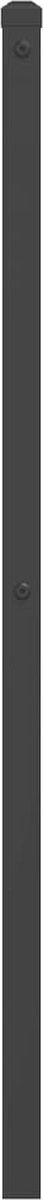 vidaXL - Hoofdbord - 200 - cm - metaal - zwart