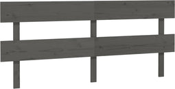 vidaXL - Hoofdbord - 204x3x81 - cm - massief - grenenhout - grijs
