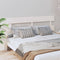 vidaXL - Hoofdbord - 204x3x81 - cm - massief - grenenhout - wit