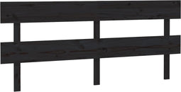 vidaXL - Hoofdbord - 204x3x81 - cm - massief - grenenhout - zwart