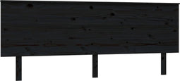 vidaXL - Hoofdbord - 204x6x82,5 - cm - massief - grenenhout - zwart