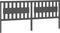vidaXL - Hoofdbord - 205,5x4x100 - cm - massief - grenenhout - grijs